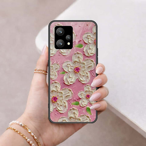 Realme 9 5G Cover - Floral Series 3 - HQ Ultra Shine Premium Infinity Glass Soft Silicon Borders Case