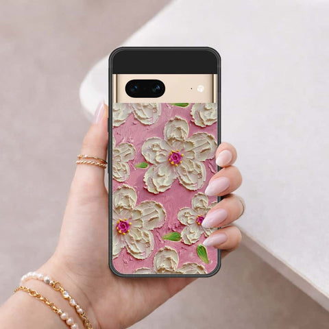 Google Pixel 7 Cover - Floral Series 3 - HQ Ultra Shine Premium Infinity Glass Soft Silicon Borders Case