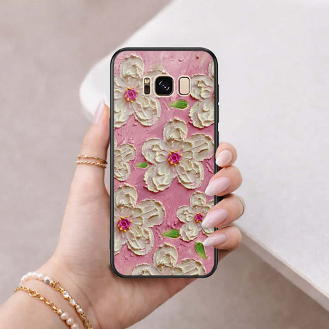 Samsung Galaxy S8 Plus Cover - Floral Series 3 - HQ Ultra Shine Premium Infinity Glass Soft Silicon Borders Case