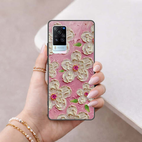 Vivo X60 Pro Cover - Floral Series 3 - HQ Ultra Shine Premium Infinity Glass Soft Silicon Borders Case