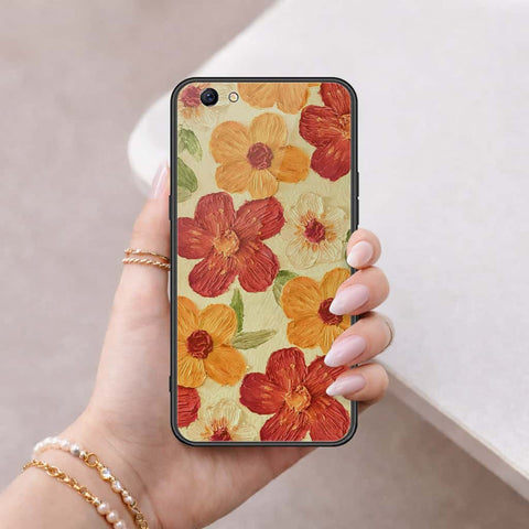Oppo F3 Plus Cover - Floral Series 3 - HQ Ultra Shine Premium Infinity Glass Soft Silicon Borders Case
