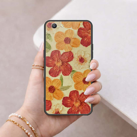 Oppo F1S Cover - Floral Series 3 - HQ Ultra Shine Premium Infinity Glass Soft Silicon Borders Case