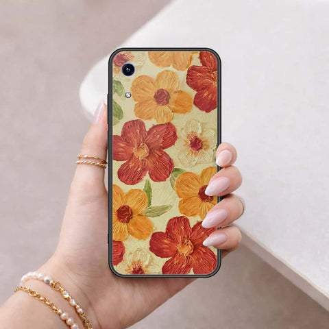 Huawei Honor 8A Cover - Floral Series 3 - HQ Ultra Shine Premium Infinity Glass Soft Silicon Borders Case
