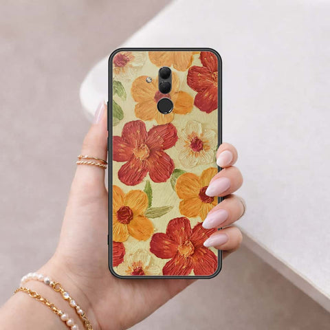 Huawei Mate 20 Lite Cover - Floral Series 3 - HQ Ultra Shine Premium Infinity Glass Soft Silicon Borders Case