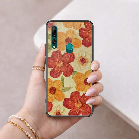 Huawei Y9 Prime 2019 Cover - Floral Series 3 - HQ Ultra Shine Premium Infinity Glass Soft Silicon Borders Case
