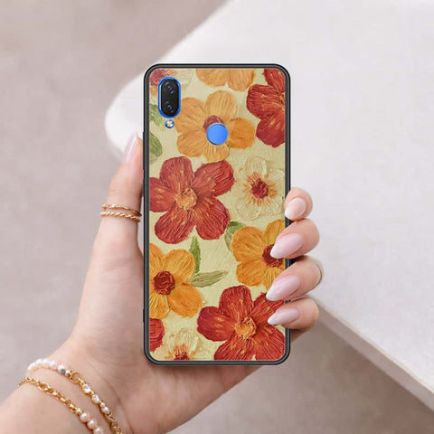 Huawei Honor Play Cover - Floral Series 3 - HQ Ultra Shine Premium Infinity Glass Soft Silicon Borders Case