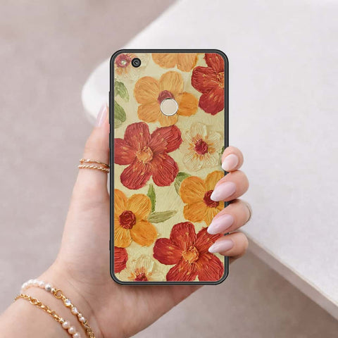 Huawei Honor 8 Lite Cover - Floral Series 3 - HQ Ultra Shine Premium Infinity Glass Soft Silicon Borders Case