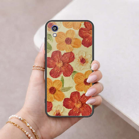Huawei Honor 8S Cover - Floral Series 3 - HQ Ultra Shine Premium Infinity Glass Soft Silicon Borders Case