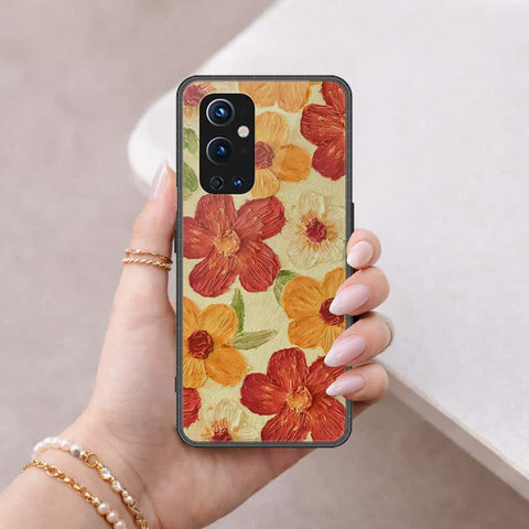 OnePlus 9 Pro Cover - Floral Series 3 - HQ Ultra Shine Premium Infinity Glass Soft Silicon Borders Case