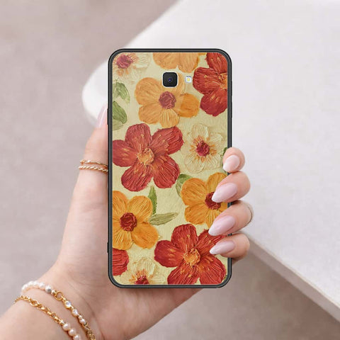 Samsung Galaxy J7 Prime Cover - Floral Series 3 - HQ Ultra Shine Premium Infinity Glass Soft Silicon Borders Case