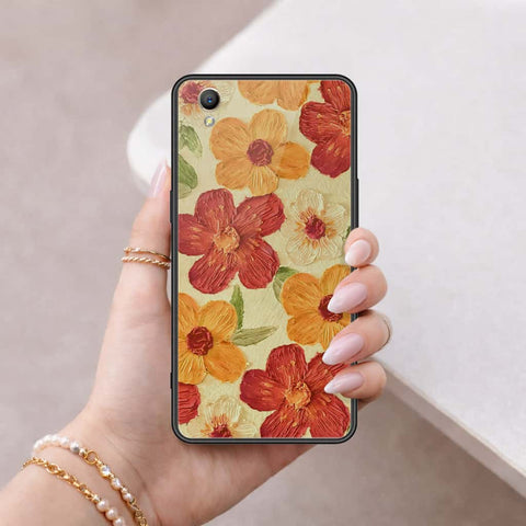 Oppo A37 Cover - Floral Series 3 - HQ Ultra Shine Premium Infinity Glass Soft Silicon Borders Case