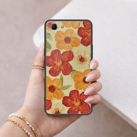 Oppo A83 Cover - Floral Series 3 - HQ Ultra Shine Premium Infinity Glass Soft Silicon Borders Case