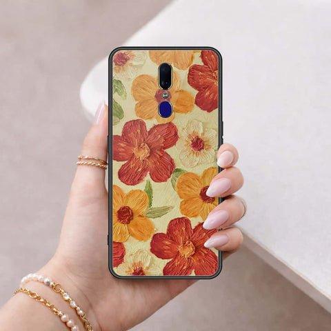 Oppo F11 Cover - Floral Series 3 - HQ Ultra Shine Premium Infinity Glass Soft Silicon Borders Case