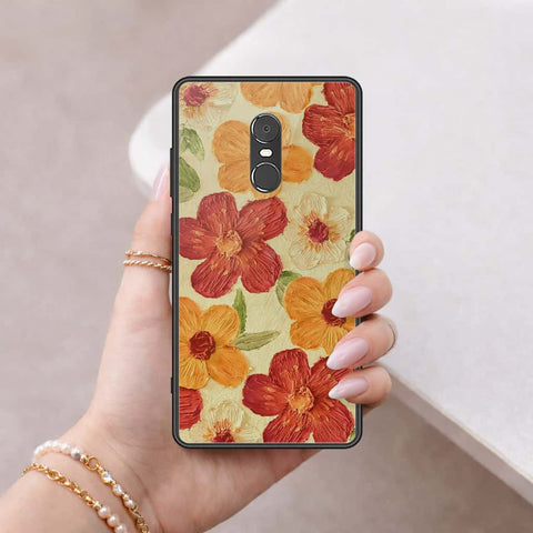 Xiaomi Redmi Note 4 / 4X Cover - Floral Series 3 - HQ Ultra Shine Premium Infinity Glass Soft Silicon Borders Case