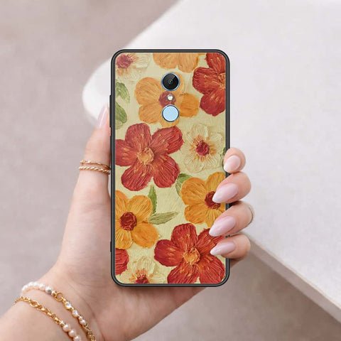 Xiaomi Redmi 5 Cover - Floral Series 3 - HQ Ultra Shine Premium Infinity Glass Soft Silicon Borders Case