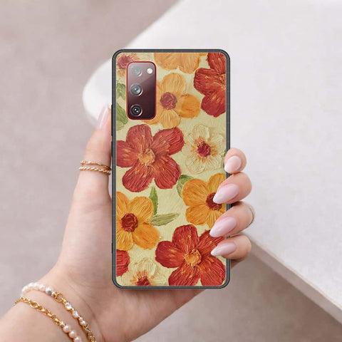 Samsung Galaxy S20 FE Cover - Floral Series 3 - HQ Ultra Shine Premium Infinity Glass Soft Silicon Borders Case