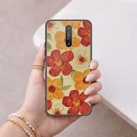 Xiaomi Poco X2 Cover - Floral Series 3 - HQ Ultra Shine Premium Infinity Glass Soft Silicon Borders Case