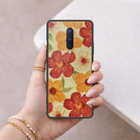OnePlus 8 Cover - Floral Series 3 - HQ Ultra Shine Premium Infinity Glass Soft Silicon Borders Case