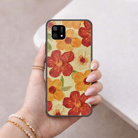 Oppo A16K Cover - Floral Series 3 - HQ Ultra Shine Premium Infinity Glass Soft Silicon Borders Case