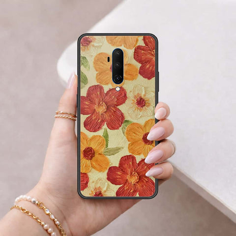 OnePlus 7T Pro Cover - Floral Series 3 - HQ Ultra Shine Premium Infinity Glass Soft Silicon Borders Case
