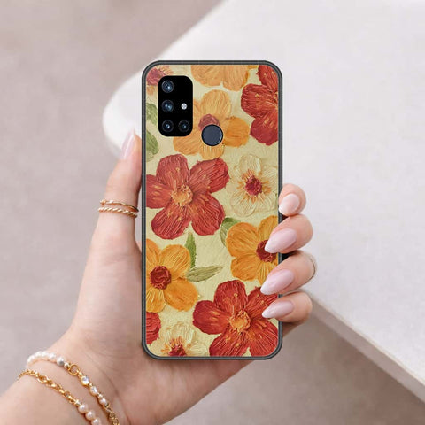 OnePlus Nord N10 Cover - Floral Series 3 - HQ Ultra Shine Premium Infinity Glass Soft Silicon Borders Case