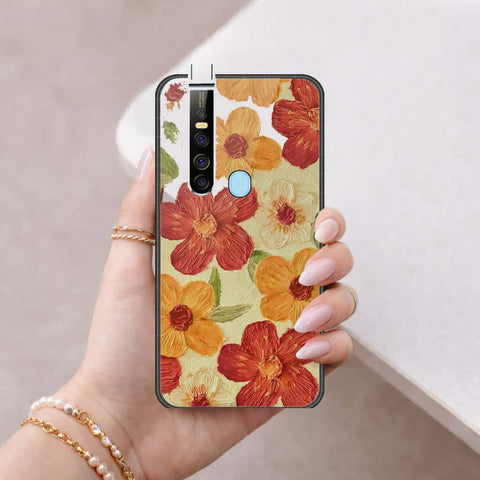 Tecno Camon 15 Pro Cover - Floral Series 3 - HQ Ultra Shine Premium Infinity Glass Soft Silicon Borders Case