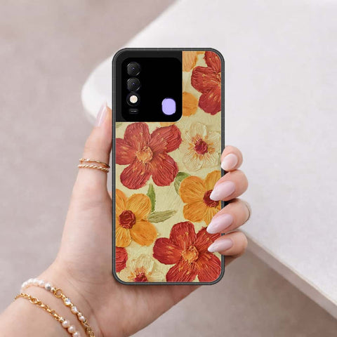 Tecno Spark 8 Cover - Floral Series 3 - HQ Ultra Shine Premium Infinity Glass Soft Silicon Borders Case