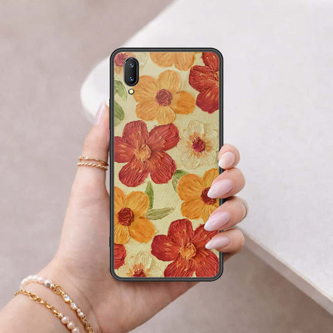 Vivo X21s Cover - Floral Series 3 - HQ Ultra Shine Premium Infinity Glass Soft Silicon Borders Case