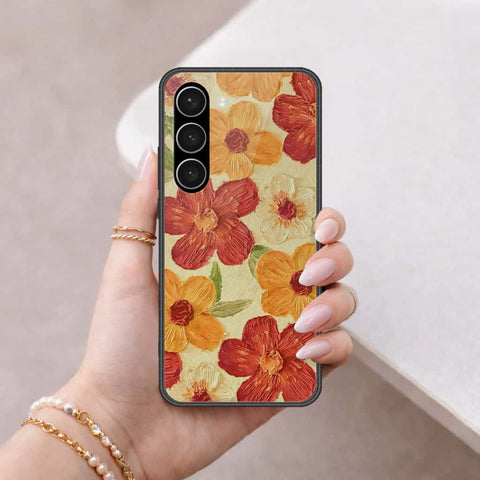 Samsung Galaxy S23 Plus 5G Cover - Floral Series 3 - HQ Ultra Shine Premium Infinity Glass Soft Silicon Borders Case