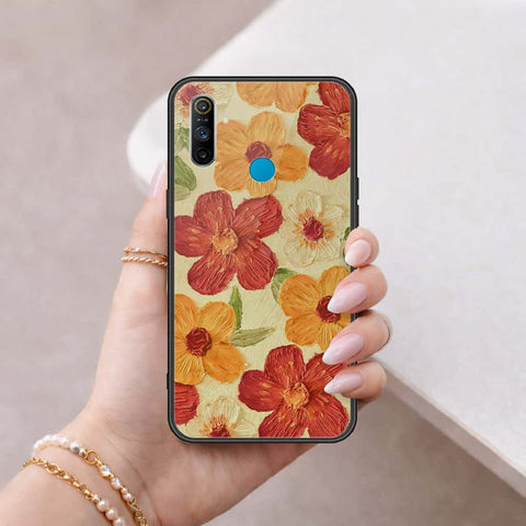 Realme 5s Cover - Floral Series 3 - HQ Ultra Shine Premium Infinity Glass Soft Silicon Borders Case