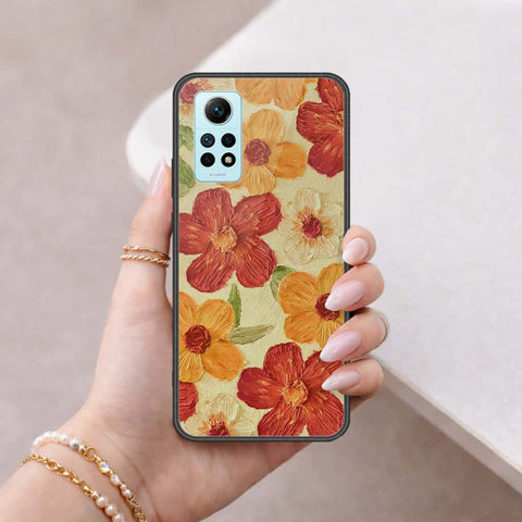 Xiaomi Redmi Note 12 Pro 4G Cover - Floral Series 3 - HQ Ultra Shine Premium Infinity Glass Soft Silicon Borders Case