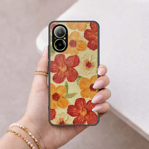 Realme C67 4G Cover - Floral Series 3 - HQ Ultra Shine Premium Infinity Glass Soft Silicon Borders Case
