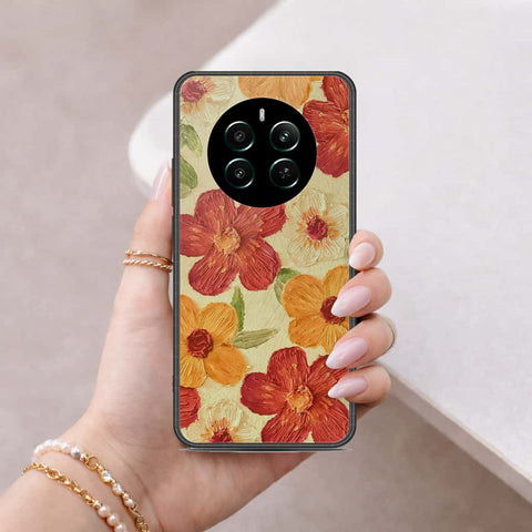 Realme 12 Plus Cover - Floral Series 3 - HQ Ultra Shine Premium Infinity Glass Soft Silicon Borders Case