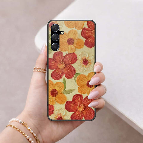 Samsung Galaxy F54 Cover - Floral Series 3 - HQ Ultra Shine Premium Infinity Glass Soft Silicon Borders Case