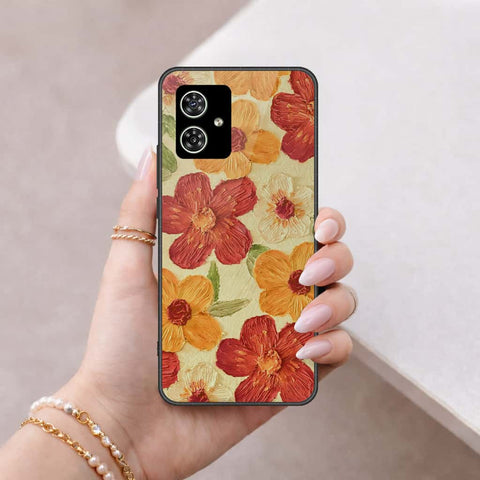 Motorola Moto G64 Cover - Floral Series 3 - HQ Ultra Shine Premium Infinity Glass Soft Silicon Borders Case