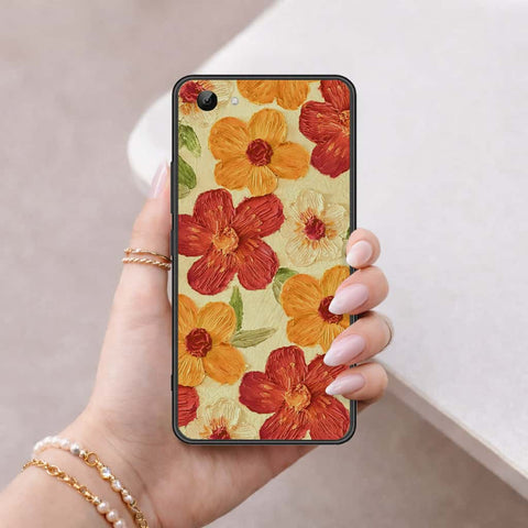 Vivo Y81 Cover - Floral Series 3 - HQ Ultra Shine Premium Infinity Glass Soft Silicon Borders Case