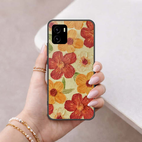 Vivo Y10 Cover - Floral Series 3 - HQ Ultra Shine Premium Infinity Glass Soft Silicon Borders Case