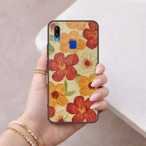 Vivo Y91i Cover - Floral Series 3 - HQ Ultra Shine Premium Infinity Glass Soft Silicon Borders Case