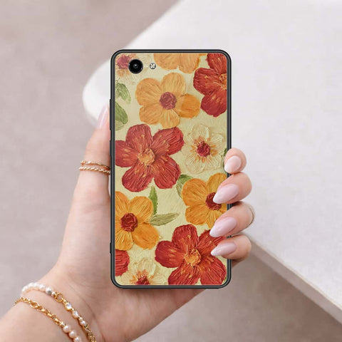 Vivo Y71 Cover - Floral Series 3 - HQ Ultra Shine Premium Infinity Glass Soft Silicon Borders Case