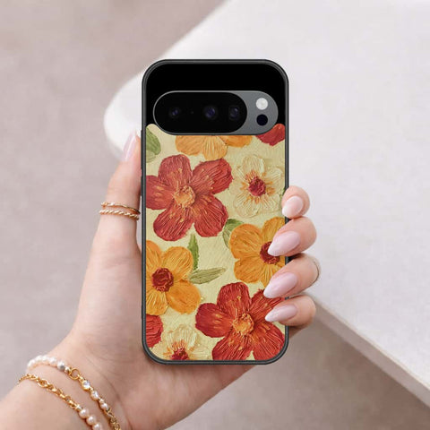 Google Pixel 10 Pro Cover - Floral Series 3 - HQ Ultra Shine Premium Infinity Glass Soft Silicon Borders Case