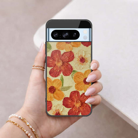 Google Pixel 8 Pro Cover - Floral Series 3 - HQ Ultra Shine Premium Infinity Glass Soft Silicon Borders Case