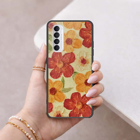 Oppo Reno 4 Pro Cover - Floral Series 3 - HQ Ultra Shine Premium Infinity Glass Soft Silicon Borders Case