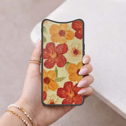Oppo Find X Cover - Floral Series 3 - HQ Ultra Shine Premium Infinity Glass Soft Silicon Borders Case