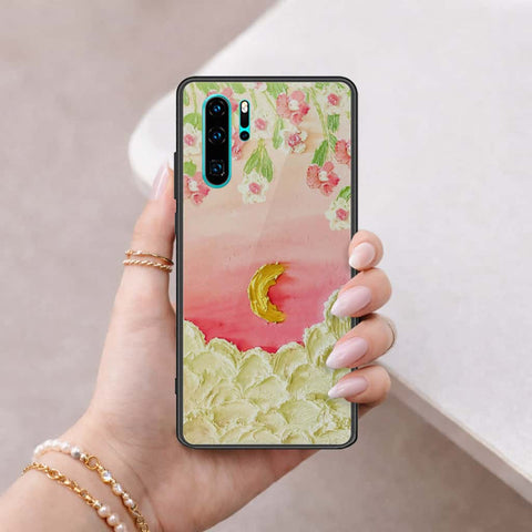 Huawei P30 Pro Cover - Floral Series 3 - HQ Ultra Shine Premium Infinity Glass Soft Silicon Borders Case