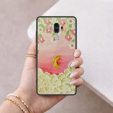 Huawei Mate 9 Cover - Floral Series 3 - HQ Ultra Shine Premium Infinity Glass Soft Silicon Borders Case