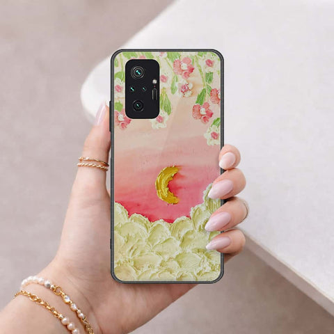 Xiaomi Redmi Note 10 Pro 4G Cover - Floral Series 3 - HQ Ultra Shine Premium Infinity Glass Soft Silicon Borders Case