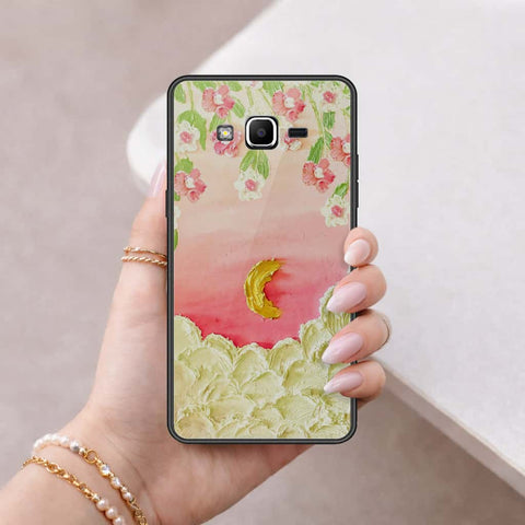Samsung Galaxy J2 Prime Cover - Floral Series 3 - HQ Ultra Shine Premium Infinity Glass Soft Silicon Borders Case