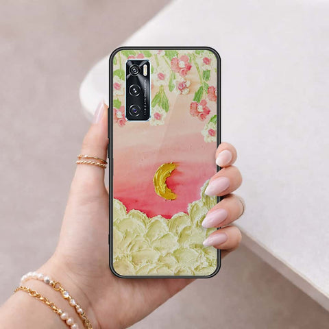 Vivo V20 SE Cover - Floral Series 3 - HQ Ultra Shine Premium Infinity Glass Soft Silicon Borders Case