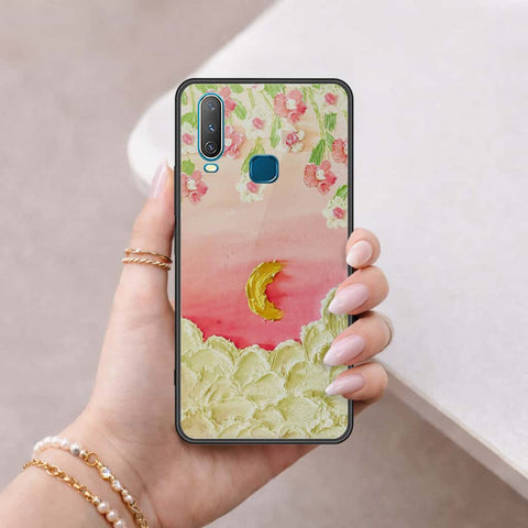 Vivo Y12 Cover - Floral Series 3 - HQ Ultra Shine Premium Infinity Glass Soft Silicon Borders Case