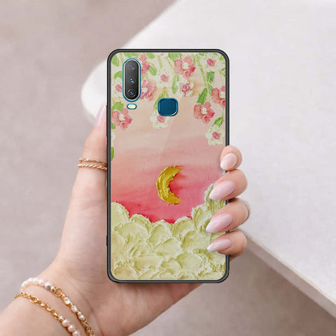 Vivo Y17 Cover - Floral Series 3 - HQ Ultra Shine Premium Infinity Glass Soft Silicon Borders Case